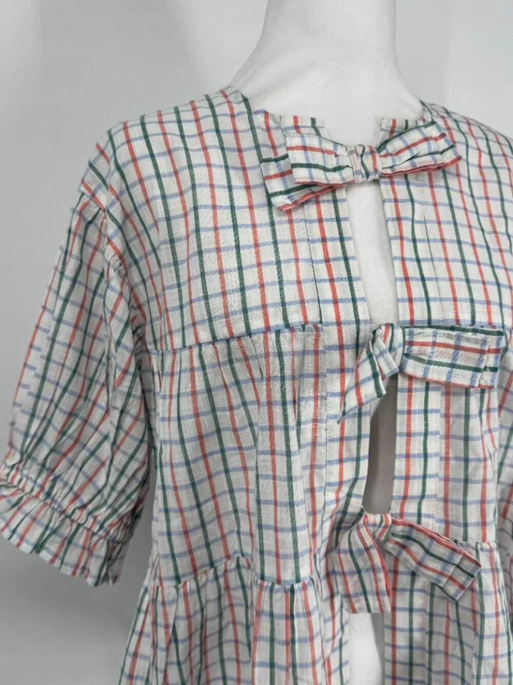 Anthropologie Bow-Front Tiered Top Size XXS NWT